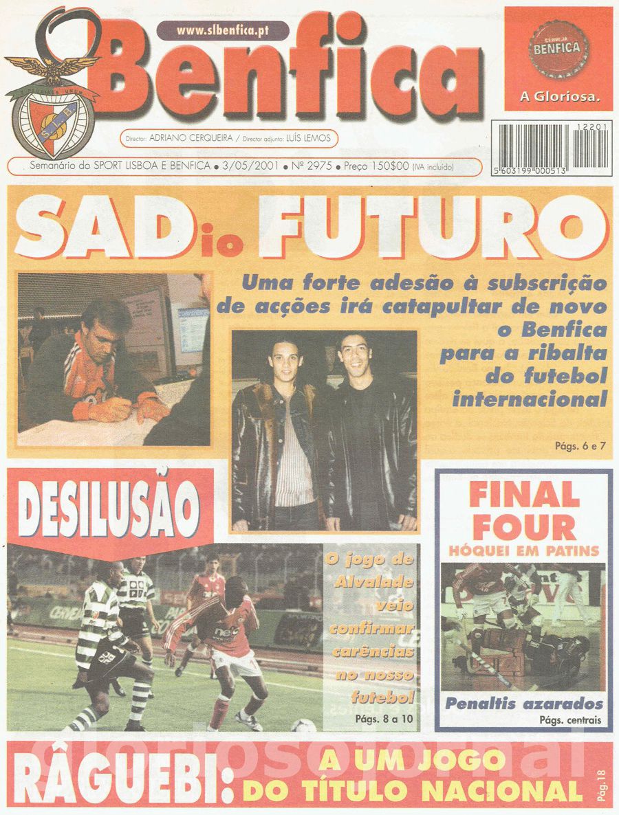 jornal o benfica 2975 2001-05-03